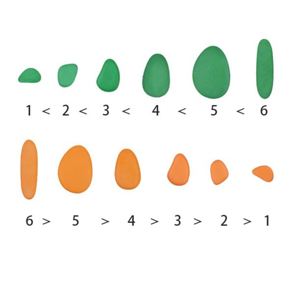 6cm Pebbles Colored Wooden Building Blocks Toy For Kids