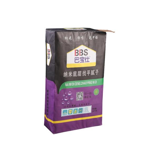 Industrial Usage Pasted Valve Bags Flat Bottom Anti Slip Or Plain Surface Treatment