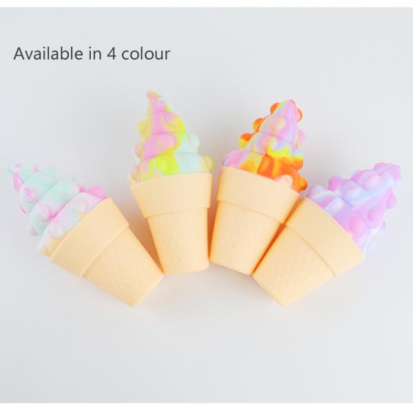 3D Colorful Silicone Ice Cream Teether For Baby Stress Relief Psychology
