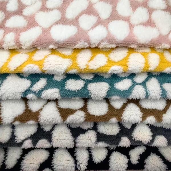 New Arrive Soft Stock 100 Polyester Jacquard Double-side Cotton Fabric for Clothing Winter Blanket