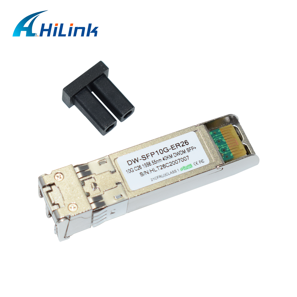 10G DWDM SFP+ Optical Transceiver Module with 40km Distance 100GHz Channel Spacing and CH17~61 Wavelength