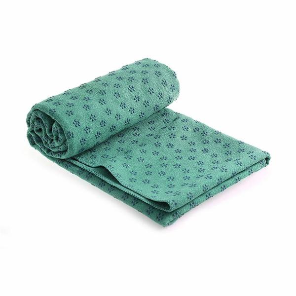 Custom Logo Soft Microfiber Sports Large Silicone Non Slip Yoga Mat Towel Corners Pocket Microfiber Yoga Towel With Grip
