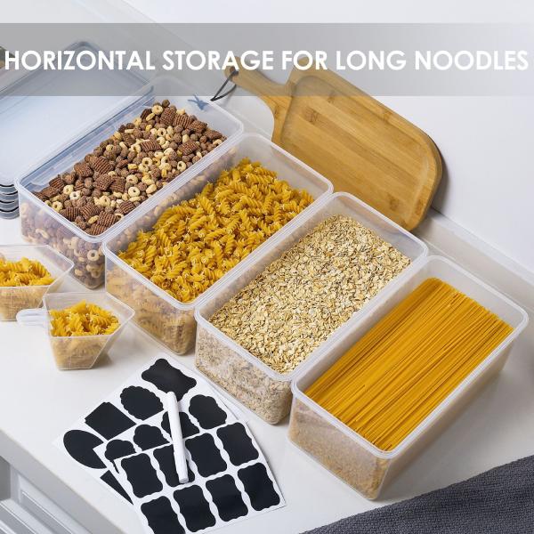 OEM/ODM Acceptable 3.2L BPA Free Plastic Containers for Noodles Cereal Storage 4pack Set