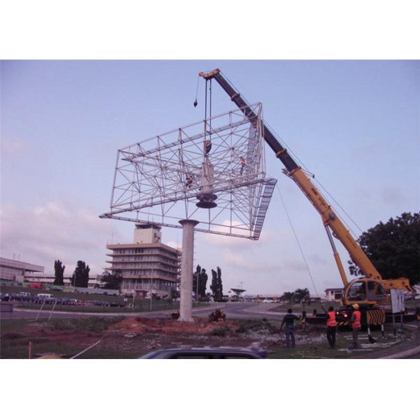 Single Sided Outdoor Steel LED Advertising Board Display 12M-30M Height