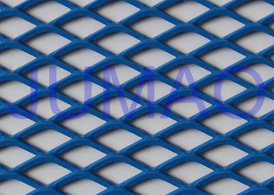 Perforated Architectural Expanded Metal , Blue / Red Steel Expanded Metal Mesh