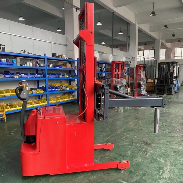 1000kg 1000mm-4500mm Roll-Up Paper Handling Lifter with paper reel clamp insert paper roll