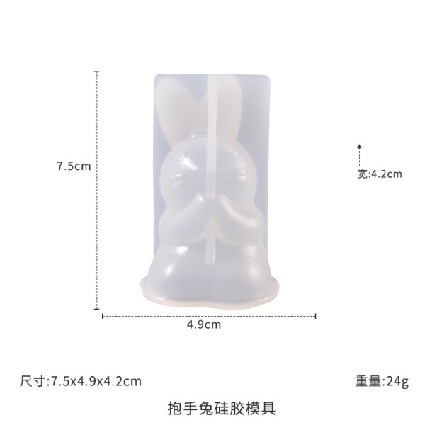 Crystal dropper mold, multiple teddy bear geometric animal 3D unicorn blessing rabbit silicone molds