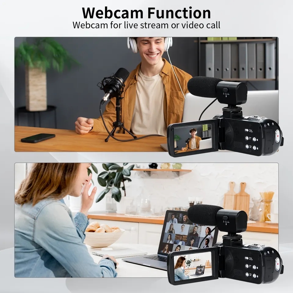 Factory Wholesale Price OEM/ODM Professional HD Handheld Video Camcorder 4K Video 56MP Camera for Photography Recording