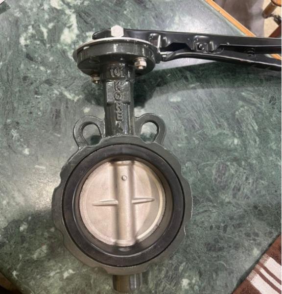 CF8 Cast Iron Plate Water Media 10K Handle Manual Operated DK Wafer Butterfly Valve