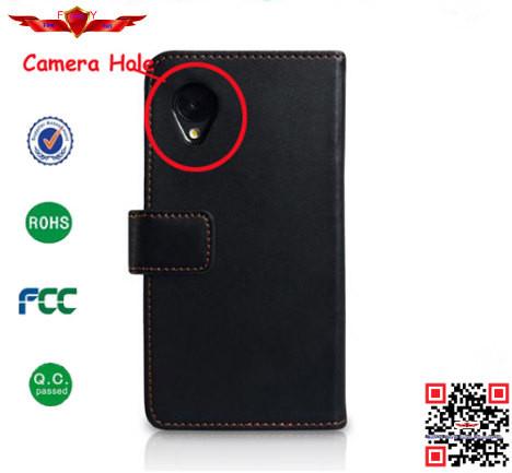 Hot Selling Book PU Flip Leather Cover Case For  LG Nexus5 100% Quality Guaranteed