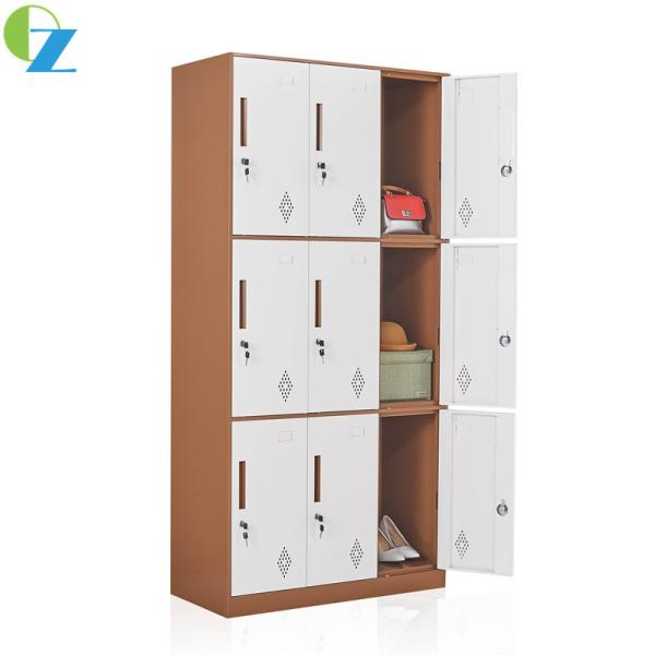 Ширина 900mm шкафчика для хранения Padlock 9 дверей стальная для школьного офиса