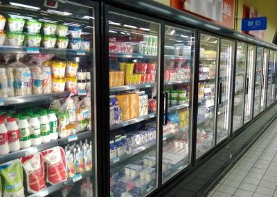 Refrigerador da exposição de Multideck da corrente fria do Superstore para a carne fresca e as salsichas