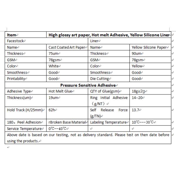 Offset Printing Compatible Sticker Paper with High Reliability