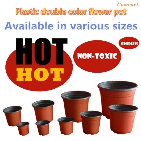 high-quality hydroponic fresh flower pot pp double color plastic flower pot with competitive price.
