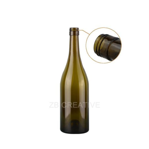 750ml Premium Slope Shoulder Burgundy Wine Bottle  Screw Top For Fine Wine 525g 2709S-2