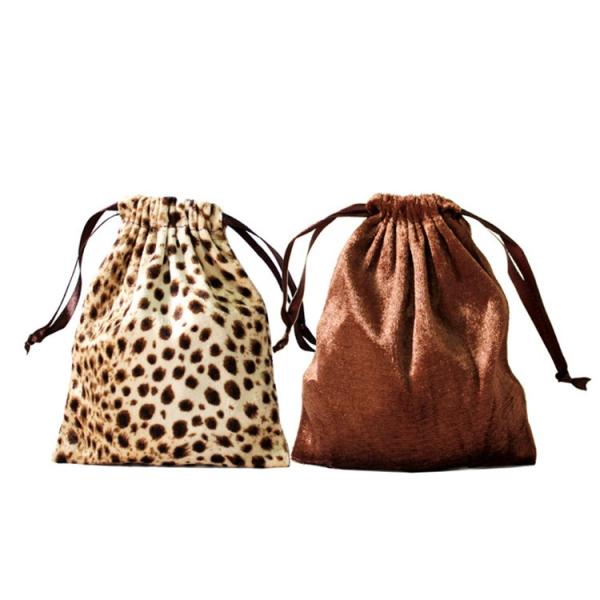 Сумка леопарда мешка подарка кармана замши ювелирных изделий сумки drawstring бархата цены по прейскуранту завода-изготовителя небольшая многоразовая с подгоняет логотип и размер