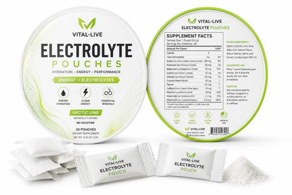 Pre Workout Electrolyte Pouches With 20 Pouches Per Bottle For Sports Nutrition