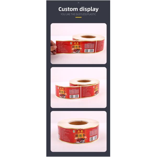 Hot Stamping Adhesive Sticker Household Material Food Roll Labels for Chili Sauce Printed Labels