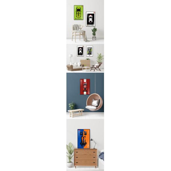 Polycarbonate Modern Art Deco Decorative Glass Photo Frame for Car Display and Wall/Table Showcase