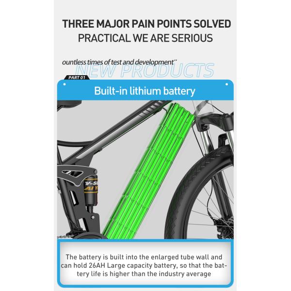 27Speed Off Road Electric Mountain Bike 26 Inch For Multiapplication