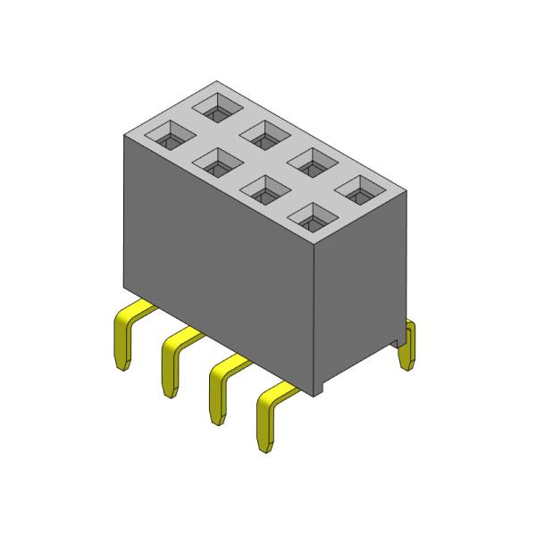 Female Header Connector 2.54mm Pitch Dual Row Dual Entry TYPE 2*2PIN To 2*40PIN H=7.10mm PCB Header Connector