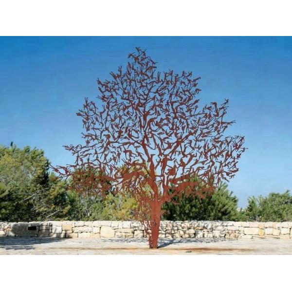 Humanoid Tree Metal Art Statue Rusty Outdoor Corten Steel Sculpture