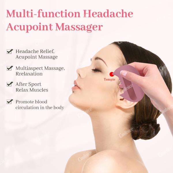 Neck Silicone Massage Instrument for Key Meridians Brushing and Face Acupoint Massage
