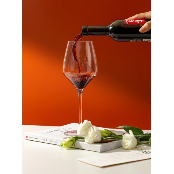 Handmade 600ml Glass Drinking Goblets Crystal Long Stem Red Wine Glasses