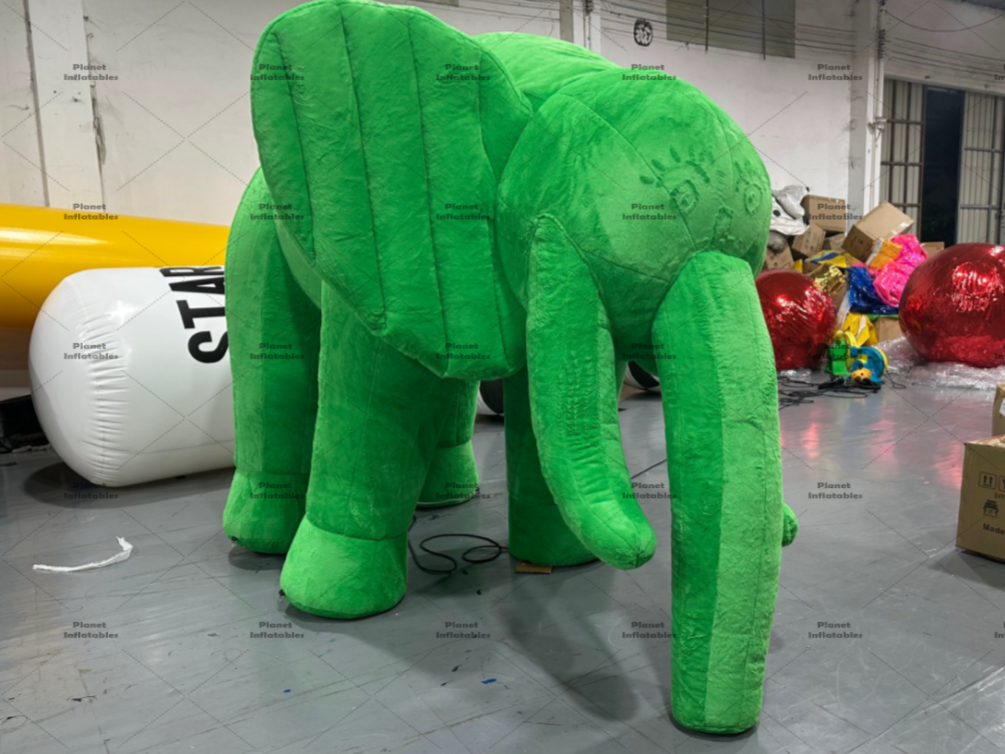 Outdoor Promotional Event Giant Inflatable Plush Elephant for Advertising Display