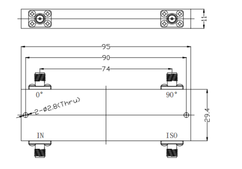 1-6GHz  90° Hybrid Coupler
