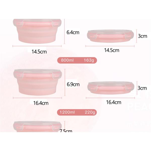 Collapsible Folding Silicone Box Set for Microwave Safe Food Storage Blue