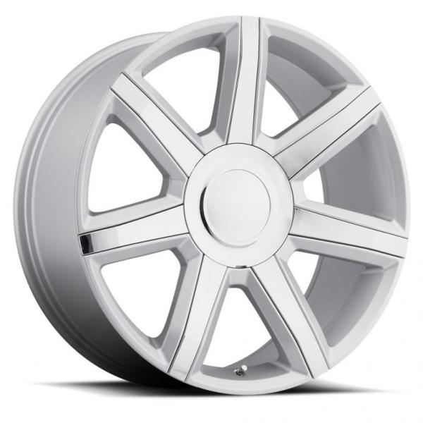 4739 22x9 GMC Wheels 7 Spoke Style Chrome 24 Inch Cadillac Escalade Replica Rims