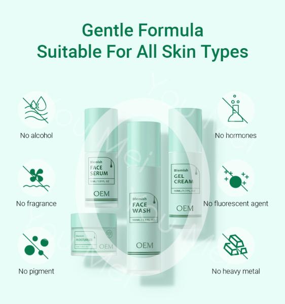 Anti Acne Ceramide NP Sodium Hyaluronate Facial Skincare Set Black Spot Whitening