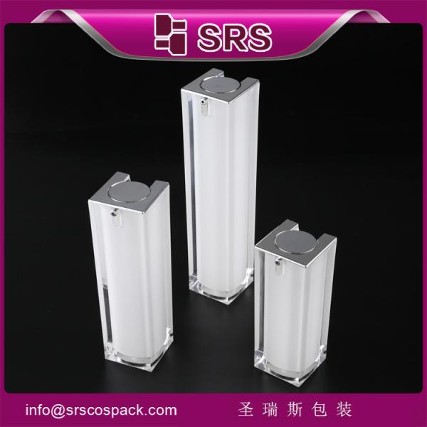 2015 hot sell good price acrylic airless bottle for skin cream ,luxury airless pump