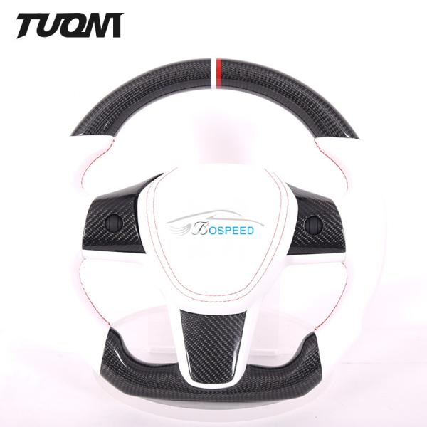 350mm Tesla Carbon Fiber Steering Wheel Yoke Model 3 X Y Twill Weave
