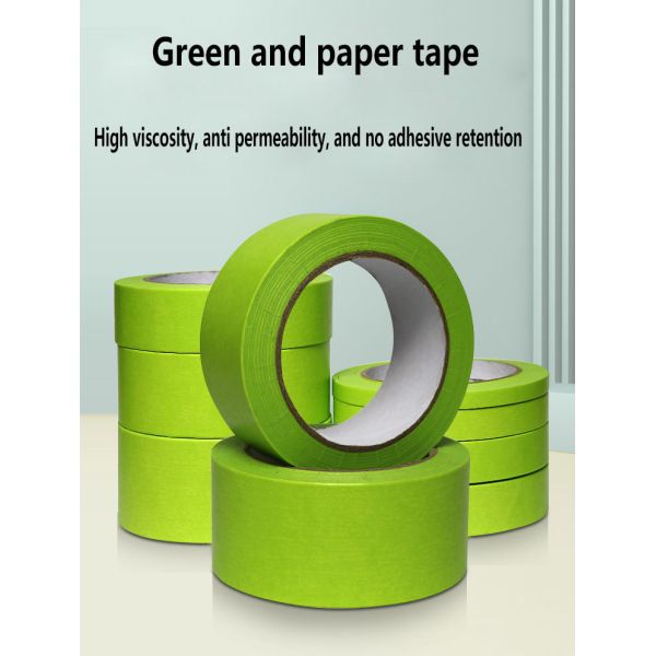 Performance Green Masking Tape for Automotive Repair and Painting Applications High Quality Adhesive Tape