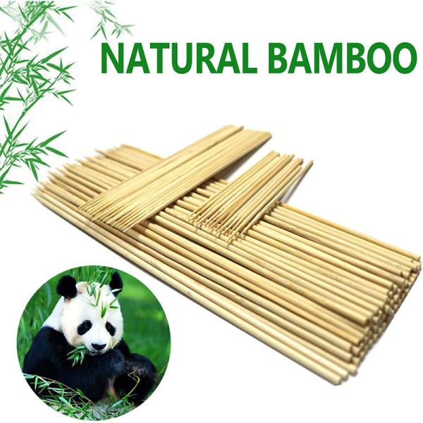 Large Diameter Long Bamboo Round Wooden Sticks for Customized BBQ Skewers Different Sizes