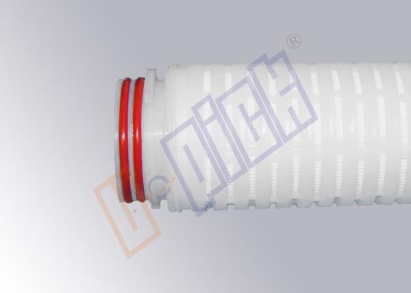 10 Inch Pleated Filter Cartridge / 0.2 Micron Water Filter For Water Treatment