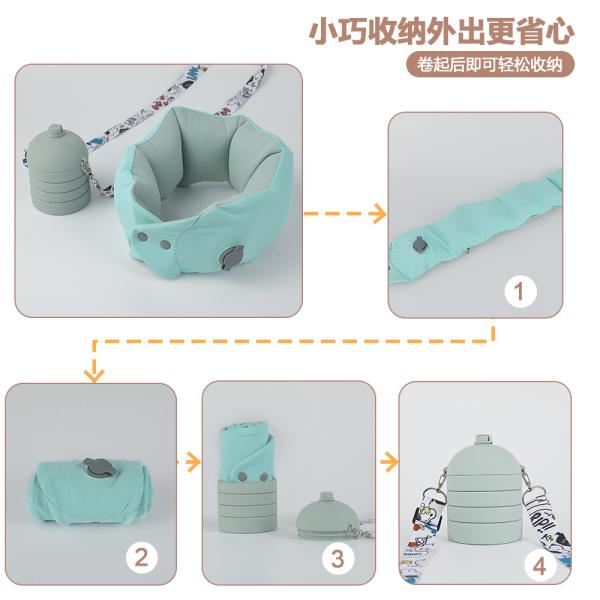Custom Logo U-Shape Inflatable Memory Foam Travel Neck Pillow for Office and Car Seat