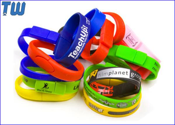 Silicon Wristband Usb Pen Drive 2GB Free Logo Printing Popular Design