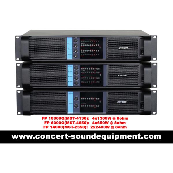 FP 14000 2 x 2400W Concert Sound Equipment , 2 Channel High Stability Switching Amplifier