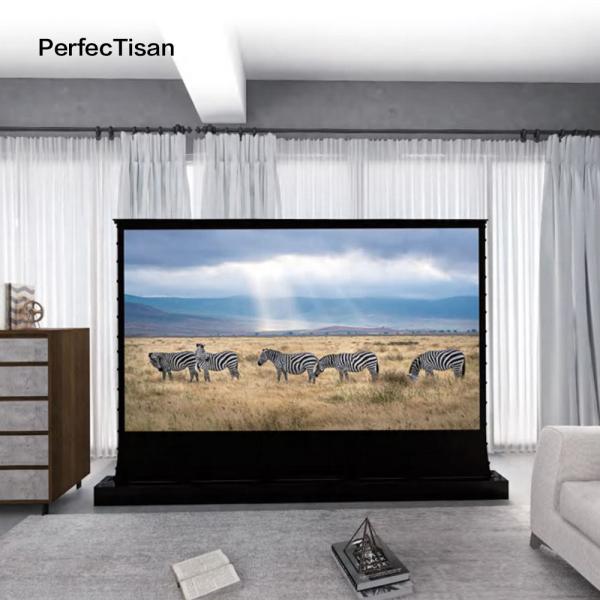8k Floor Rising Projector Screens Large Size 150 Inch Motorized Projector Screen