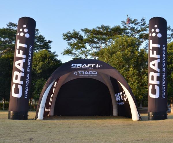Pop Up Inflatable Exhibition Tents High Wind Resistance Air Tight Damp Proof