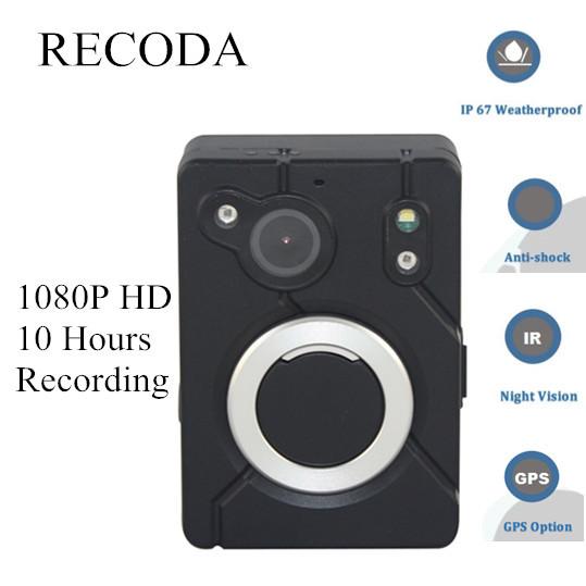 1080P 10 Hours Recording Police Body Worn Camera Night Vision GPS IP67
