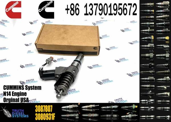 Componentes del motor diesel inyector de combustible de tren común 3411764 3087733 3087807 para el motor Cummins N14