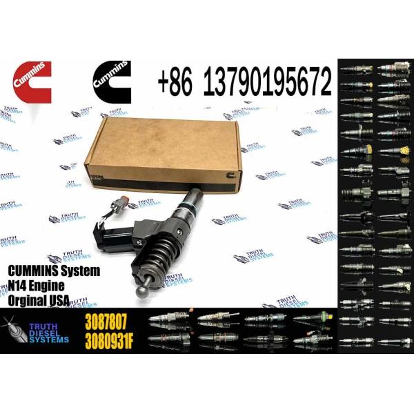 Componentes del motor diesel inyector de combustible de tren común 3411764 3087733 3087807 para el motor Cummins N14