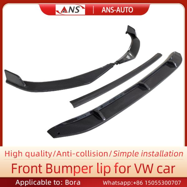 VW Bora Car Bumper Lip , Painted Black Universal Front Splitter