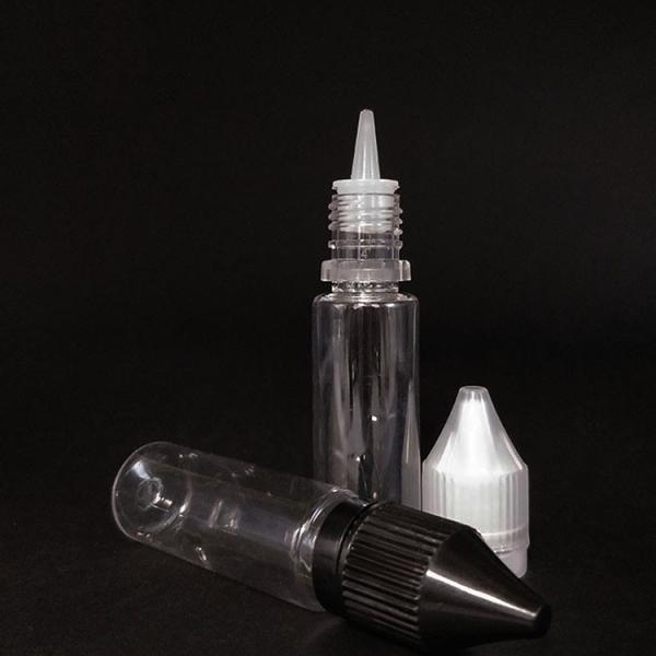 Childproof Neck Transparent E Liquid Bottles Customized Printing