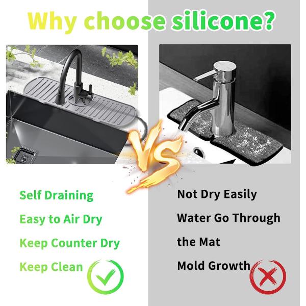 Предохранитель кухни силикона 30 дюймов нетоксический, циновка брызговика Faucet ресторана