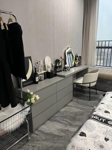 Rock Plate Modern Makeup Table Luxury Dressing Table With Drawers Hotel Bedroom